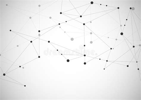 Abstract Connection Background With Lines And Dots Vector Geometric