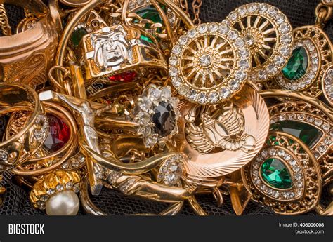 Pile Gold Jewelry On Image And Photo Free Trial Bigstock