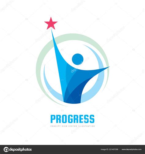 Progreso Ilustraci N Del Concepto Plantilla Logotipo Vectorial