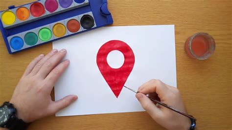 How To Draw A Map Location Icon Youtube