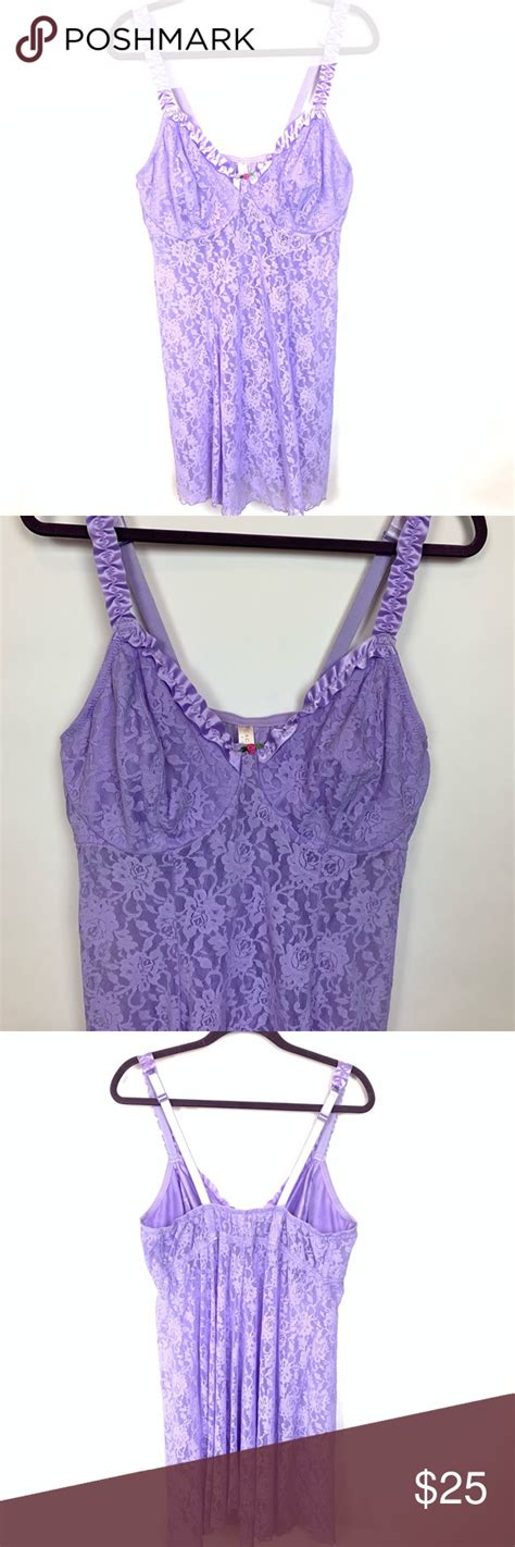 🌻cacique Womens Purple Lace Teddy Lingerie 1820