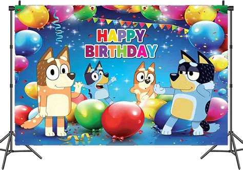 Buy Cartoon Bluey Backdrop 7x5 For Children Birthday Party Supplies