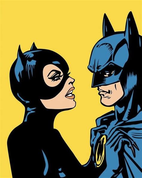 Batman And Catwoman Customizable Comic Book Illustration High