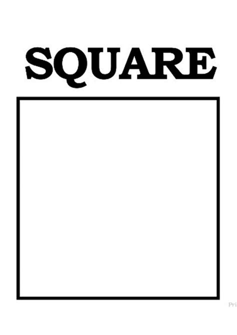 Square Coloring Page Simple Shapes Easy Coloring Pages For Toddlers