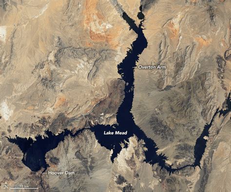 the colorado river drought across lake mead and lake powell as seen in nasa satellite images vox