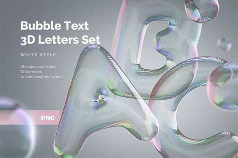 Bubble Text 3d Letters Set In 2021 Graphic Design Lessons Letter Set