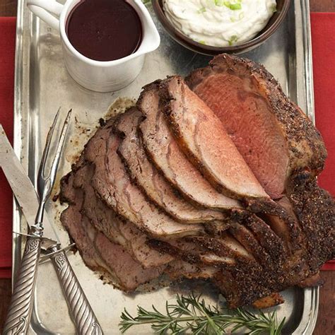 This prime rib recipe features a flavorful crust of garlic and herbs. Prime rib, Ribs and Sauces on Pinterest