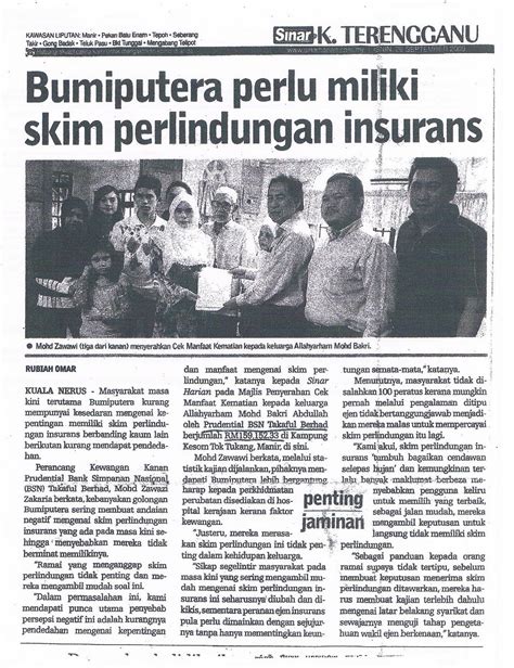 That is why prubsnmy offers the best possible individual takaful plan in the industry, to guarantee that you and your family live your lives free of worries. PRUDENTIAL BSN TAKAFUL: KERATAN AKHBAR
