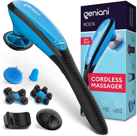 Geniani Deep Tissue Massager For Body Shoulders Neck And Sore Muscles Cordless Electric