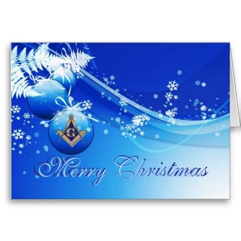 Personalize Masonic Christmas Greetings Holiday Card In