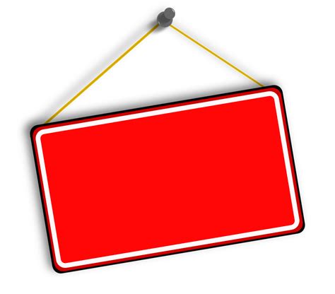 Hanging Sign Red · Free Vector Graphic On Pixabay