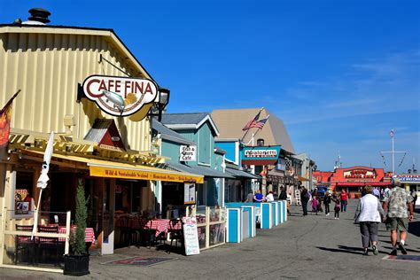 Strolling Along Old Fishermans Wharf In Monterey California