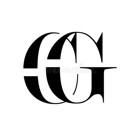Monogram Logo Vector Initial Letters Cg Stock Vector Illustration Of