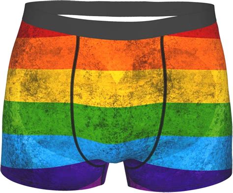 vintage gay lgbt pride heat rainbow printed briefs men s underwear boxer briefs stretch trunks