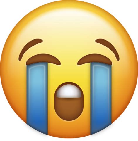 Loudly Crying Emoji [Free Download iPhone Emojis] | Crying emoji, Emoji wallpaper iphone, Ios emoji