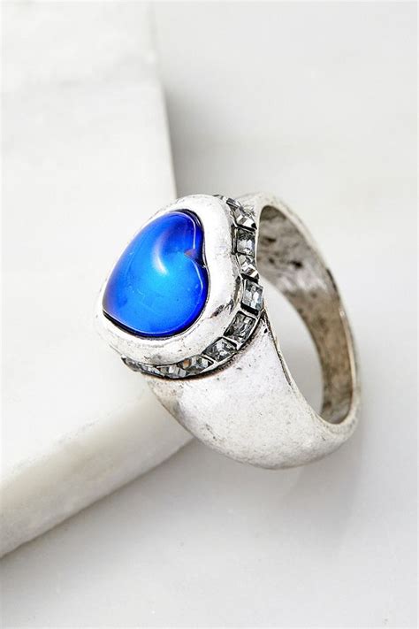 Heart Charm Enamel Ring Urban Outfitters Uk