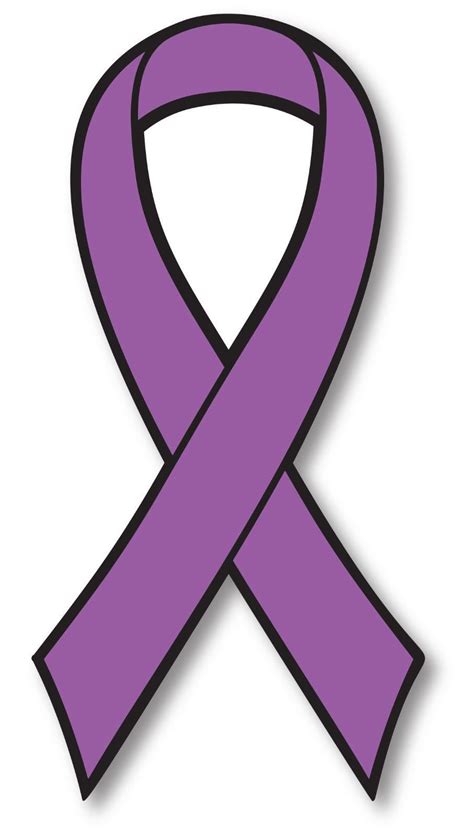 Purple Awareness Ribbon Car Magnet Leiomyosarcoma Pancreatic Cancer