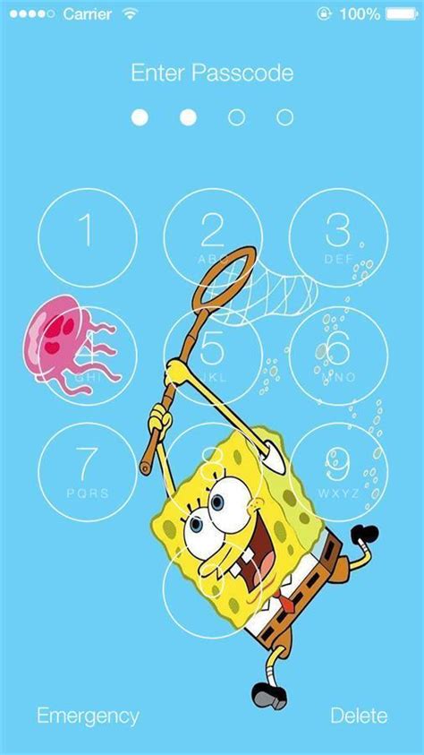 12 Iphone Lock Screen Spongebob Wallpaper 