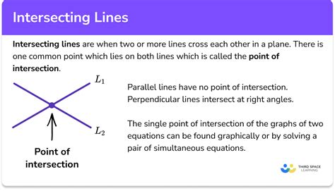 Intersecting Lines Gcse Maths Steps Examples And Worksheet