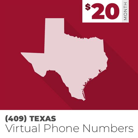 409 Area Code Phone Numbers For Business 20month