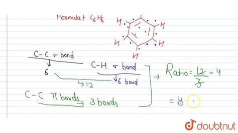 The Ratio Of Sigma And Pi Bond In Benzene Is