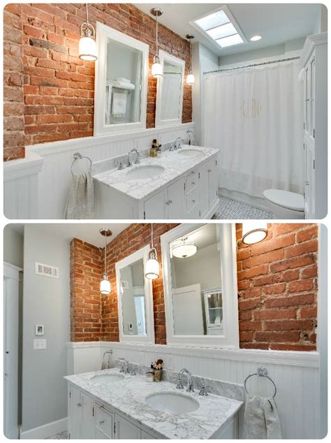 Classy Exposed Brick Bathroom Remodel By The Ransom Company Exposed