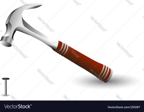 Hammer And Nail Royalty Free Vector Image Vectorstock