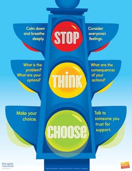 Stop Think Choose Poster Use This Poster In Your Classroom To Help
