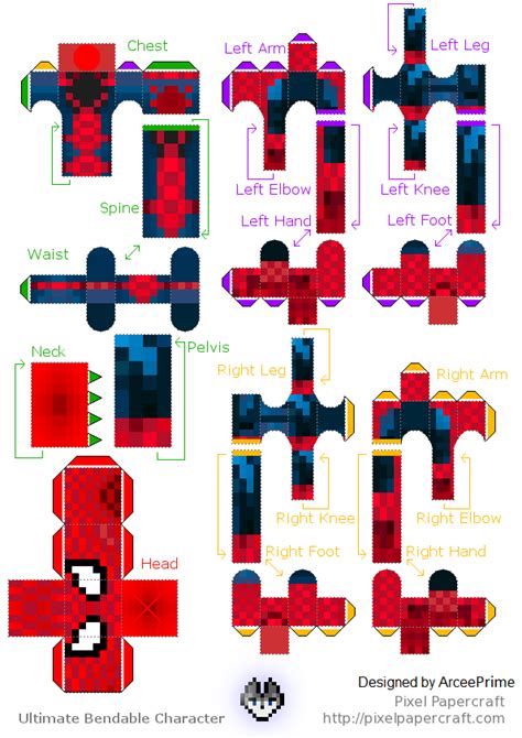 Spider Man Minecraft Skin Bendable Papercraft By Arceeprime4 On Deviantart