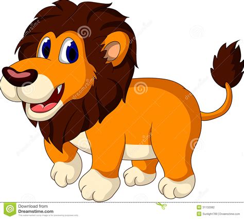 Cute Lion Cartoon Walking Stock Illustration Illustration
