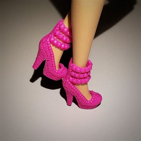 Pink High Heel Shoes For Barbie Dolls Original Mtm Etsy