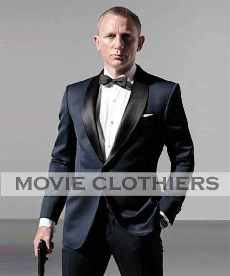 Daniel Craig Skyfall James Bond Midnight Blue Tuxedo