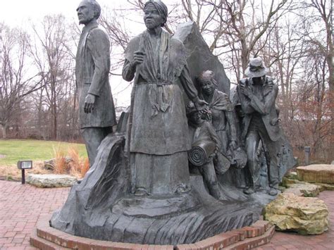Underground Railroad Statue In Downtown Battle Creek Michigan