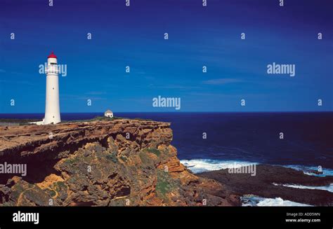 Cape Nelson Lighthouse Overlooking The Southern Ocean Near Portland