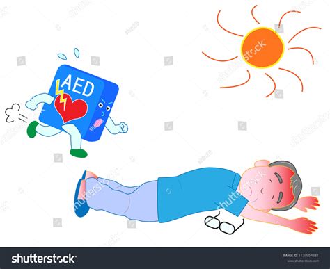 Elderly Who Became Heat Stroke Stock Vector Royalty Free 1139954381