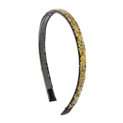Thin Gold Sequin Headband Claires Us