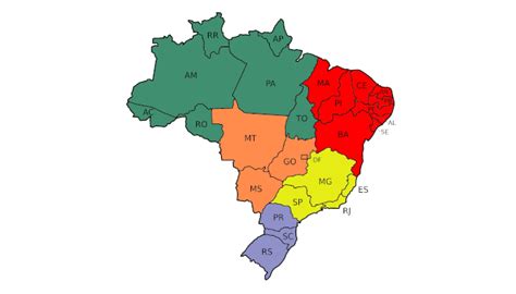 Regionalização Do Território Brasileiro Divisão Complexos Regionais