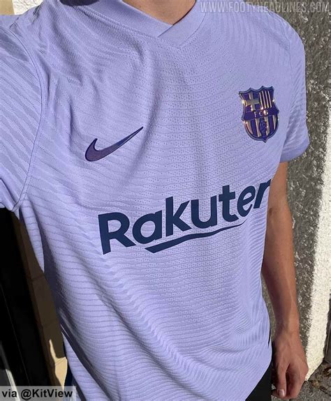 Fc Barcelona 21 22 Away Kit Released Amazing Details Footy Headlines