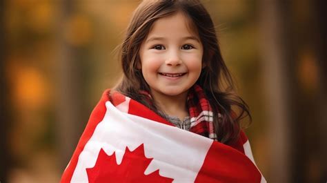 Premium Ai Image Canada Day Cute Girl Celebration Ai Generated Image