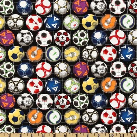 Soccer Fabric For Qs No Sew Quilt Fabric Soccer Balls Printing On