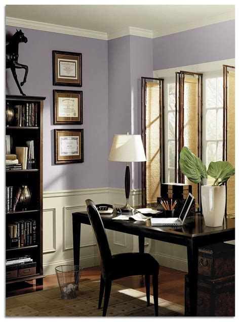 Color is another important aspect to be considered. Office Interior Paint Color Ideas Benjamin Moore Wisteria ...
