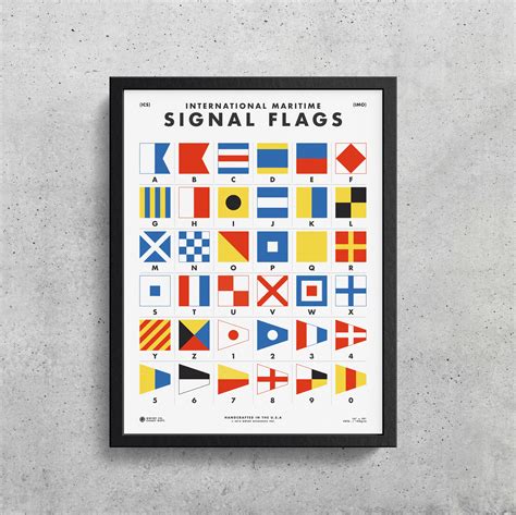 Maritime Signal Flags Wall Art Printable Nautical Alphabet Signal Flags