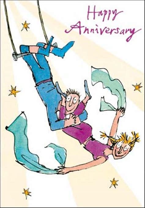 Quentin Blake Happy Anniversary Greeting Card Cards Love Kates