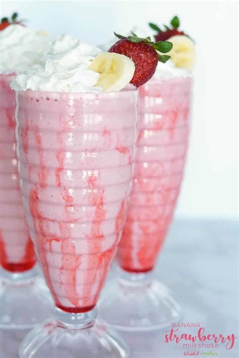 Strawberry Banana Milkshake Simply Blended Smoothies
