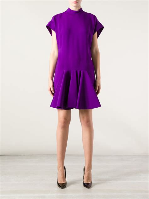 Stella Mccartney Pleated Dress In Purple Lyst
