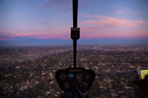 La Sunset With Flynyon Doorless Helicopter Flight Aerial Photography