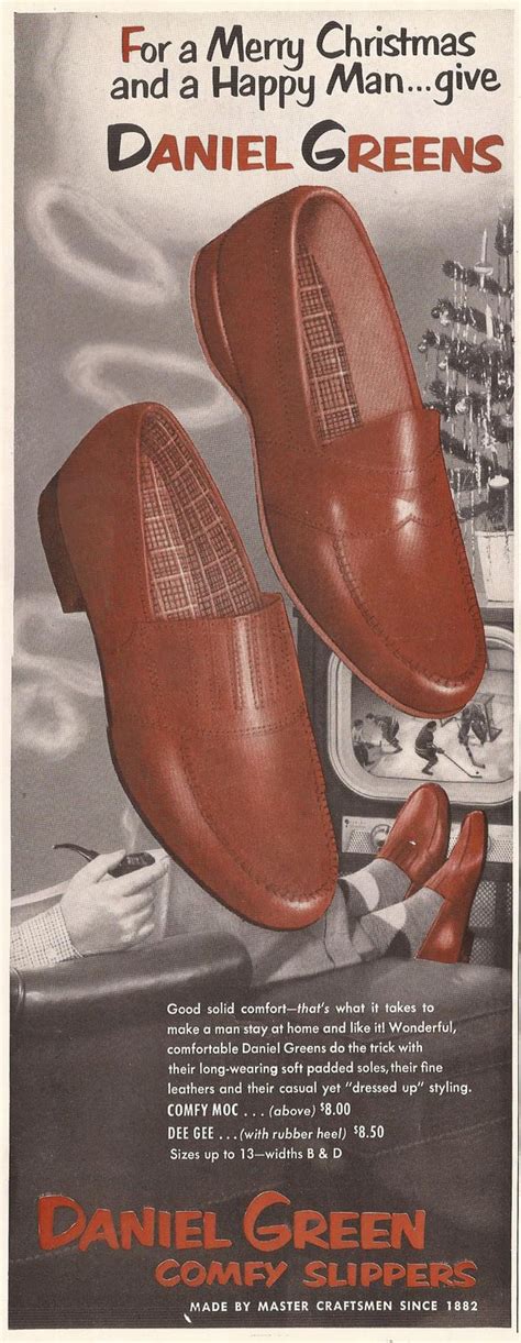 Daniel Green Mens Slippers Ad From Ladies Home Journal November 1951