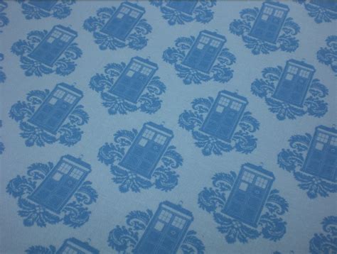 Doctor Who Fabric Fabric Light In The Dark Tardis Blue