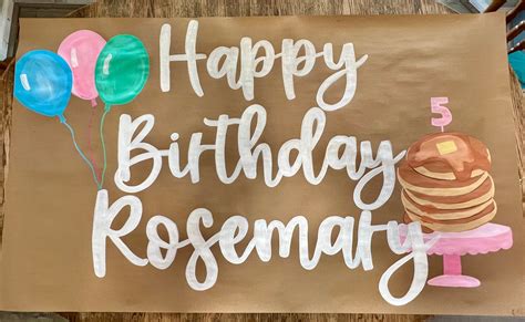Painted Bannerkraft Paper Banner Custom Hand Painted Party Etsy