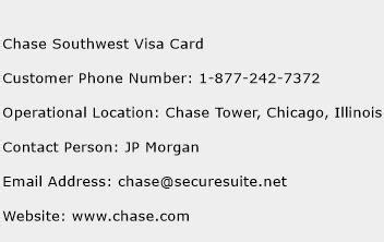 How do i pay my credit card by phone? Chase Southwest Visa Card Number | Chase Southwest Visa Card Customer Service Phone Number ...